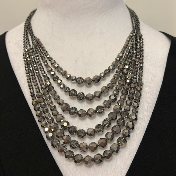 Talbots Gunmetal Cascade Necklace - Picture 5 of 9